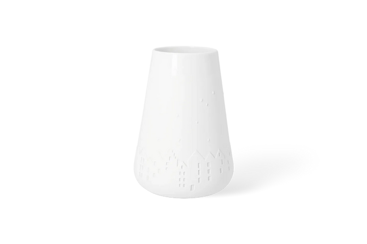 Räder Vase Porzellanvase Poesie Winterstadt Weiß