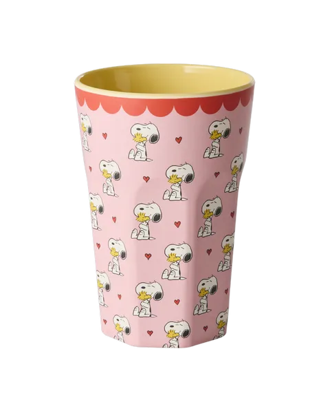 Rice Großer Becher - Pink - Snoopy Print
