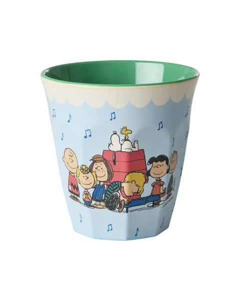 Rice Mittelgroße Becher - Hellblau - Snoopy Print