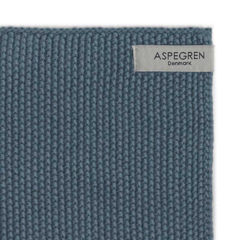 Aspegren - Abwaschtuch Strick Design Solid Blue 2er-Set