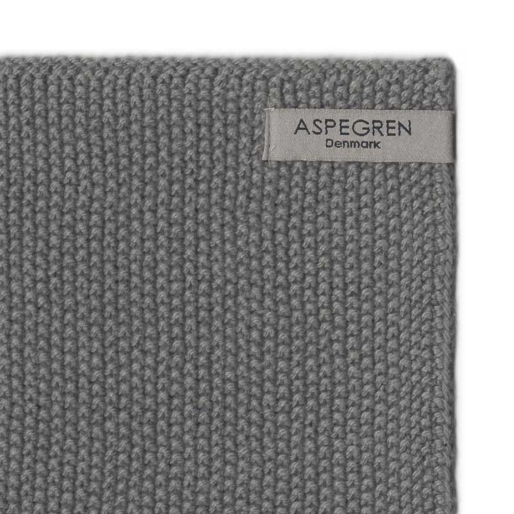 Aspegren - Abwaschtuch Strick Design Solid Gray 2er-Set