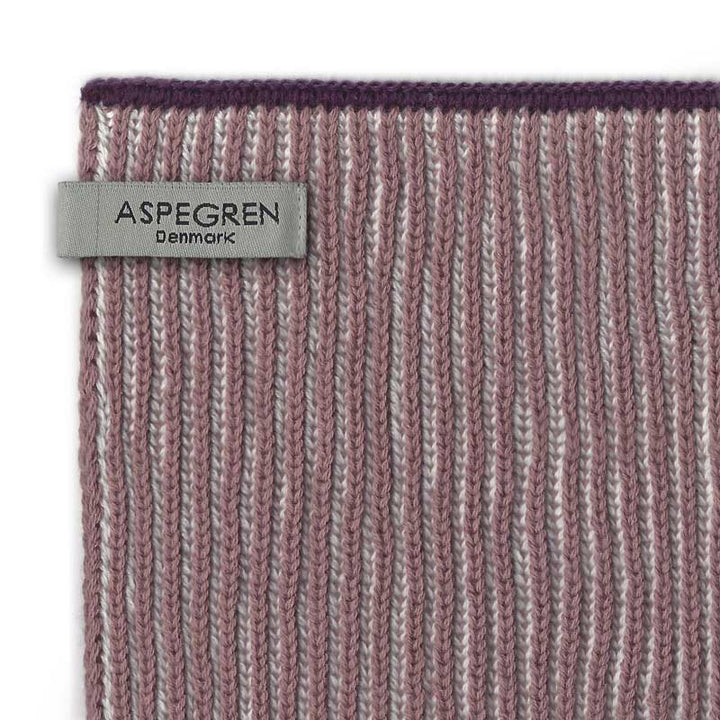 Aspegren - Handtuch Gestricktes Design Lamella Mauve