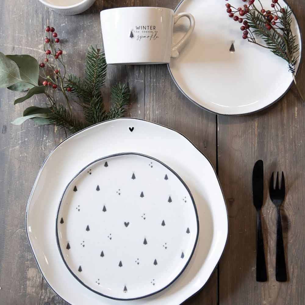 Dessertteller Little Christmas Tree black