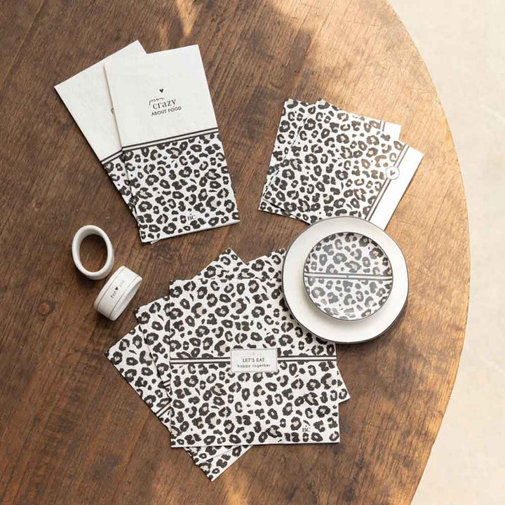 Bastion Collections - Papierservietten Leopard Heart Small