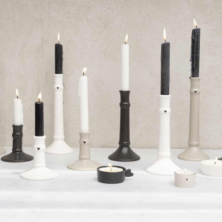 Bastion Collections – Kerzenhalter mit Herzhenkel schwarz