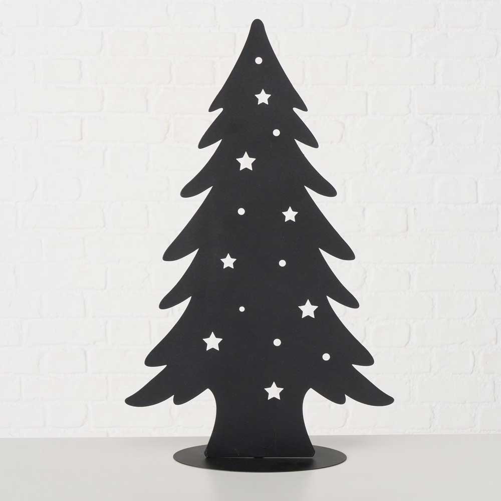 Boltze - Weihnachtsbaum Metall schwarz Höhe: 61 cm