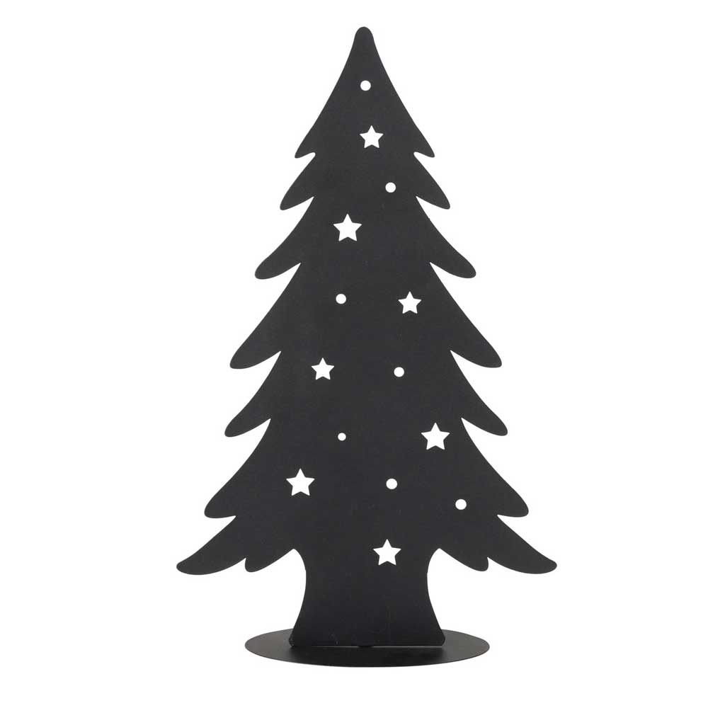 Boltze - Weihnachtsbaum Metall schwarz Höhe: 61 cm