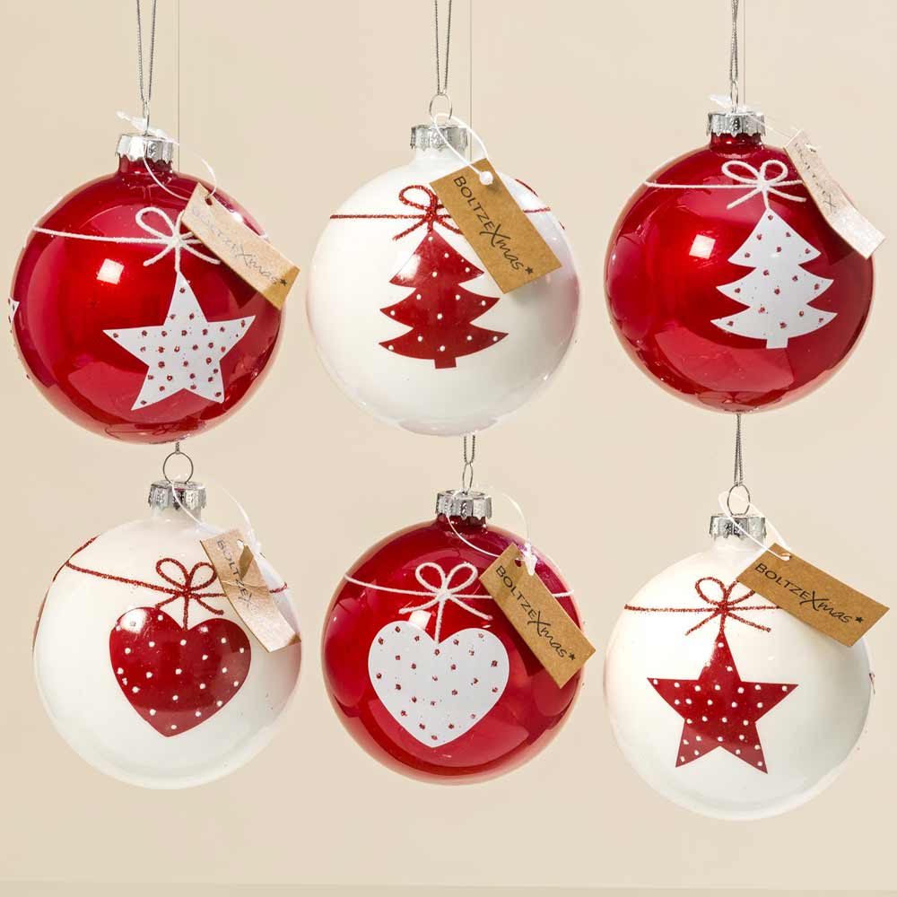 Weihnachtskugel Gerdi Herz & Stern