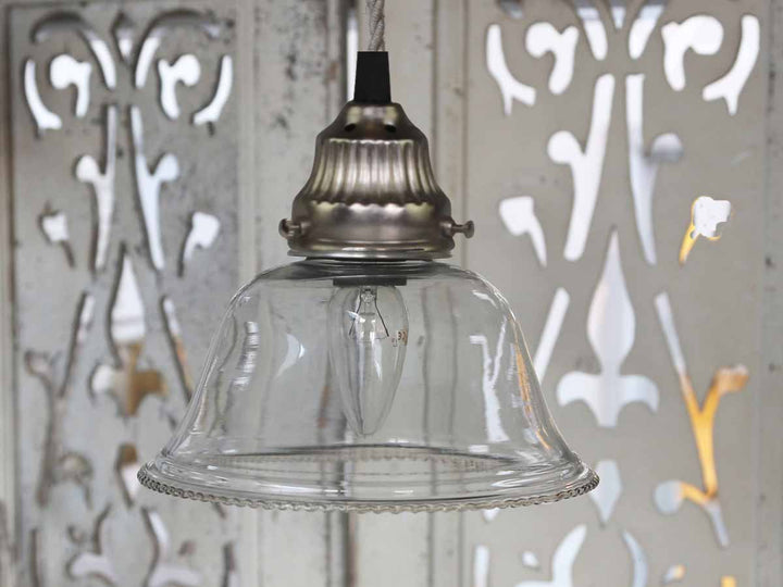 Chic Antique - Lampe mit Schliff Glas handgemacht
