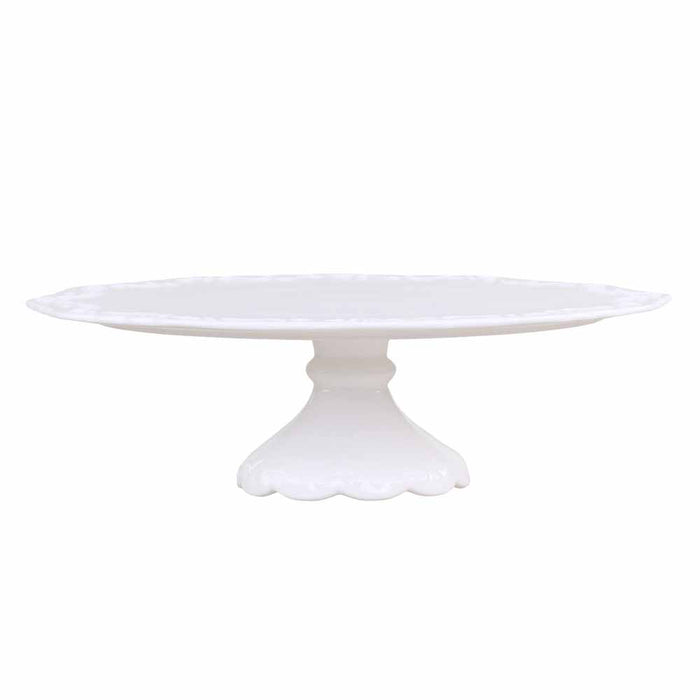 Chic Antique - Provence Tortenplatte auf Fuß weiß