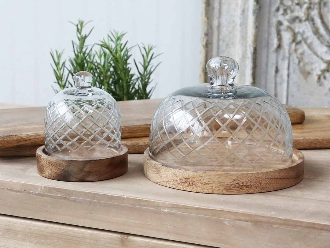 Chic Antique Glasglocke