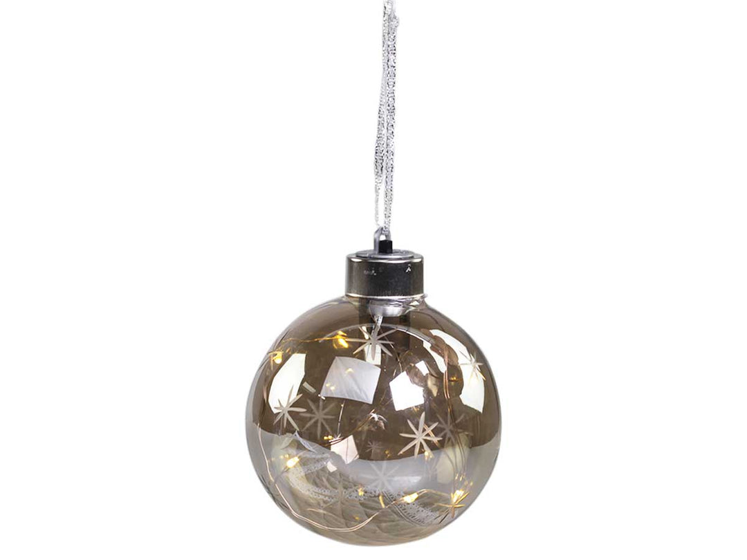 Chic Antique - Weihnachtskugel Stern-Schliff mit LED