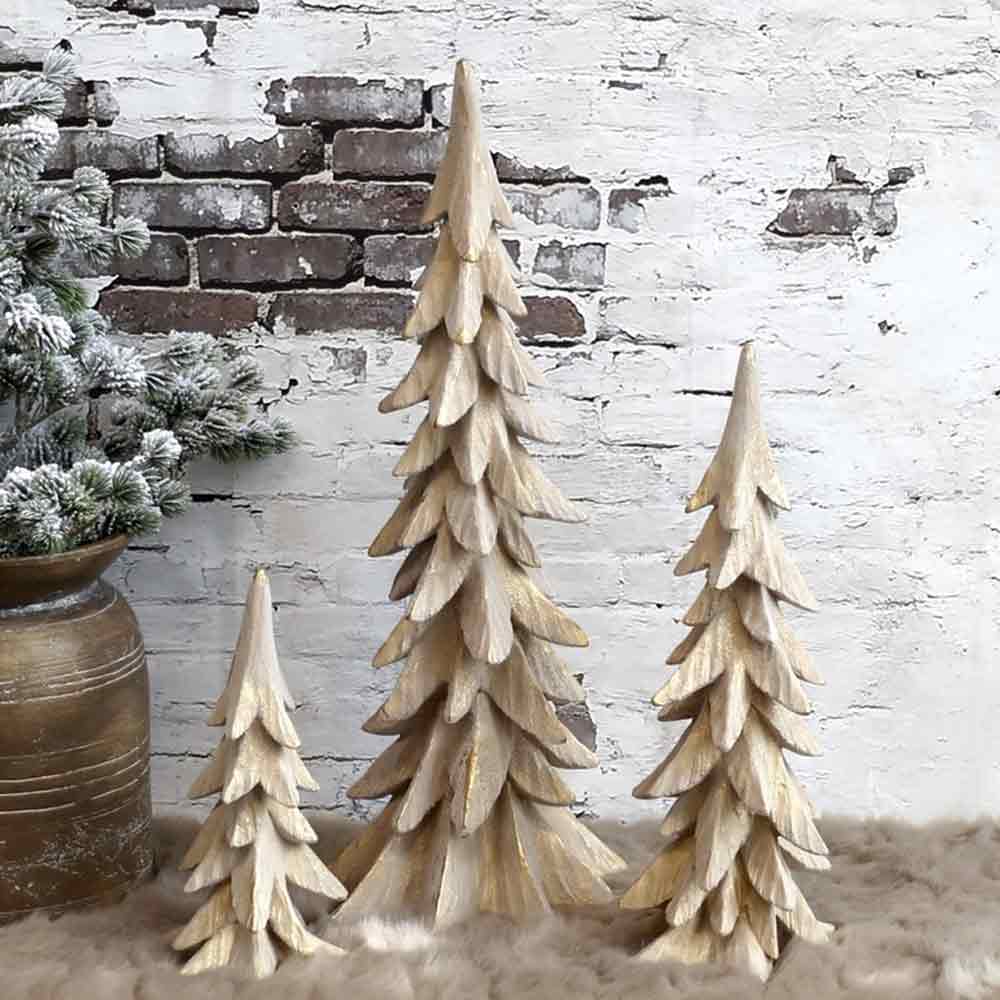 Chic Antique - Weihnachtsbaum mit Golddekor und Samt mega