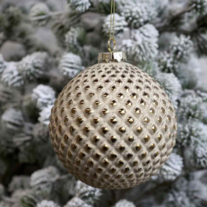 Chic Antique - Weihnachtskugel mit Goldmuster 12 cm