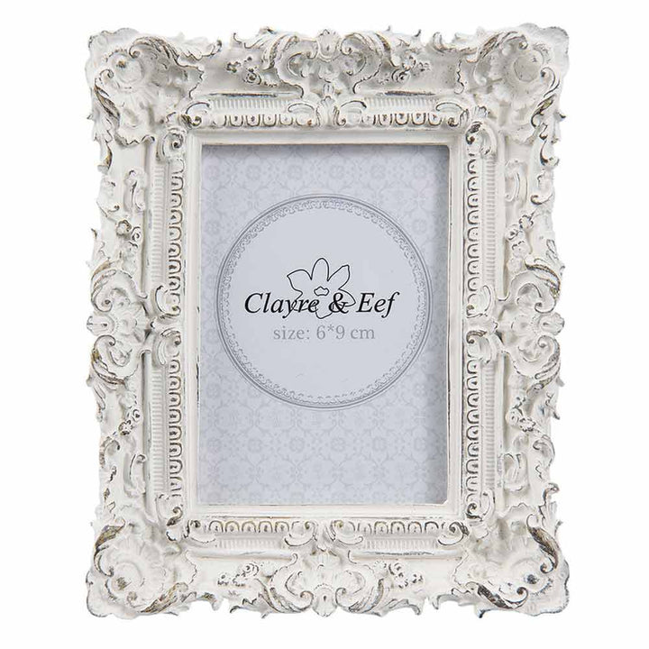 Clayre & Eef - Fotorahmen Ornament Shabby Chic (Fotoformat 6 x 9 cm)