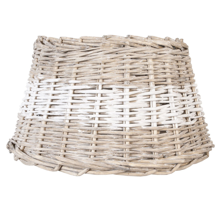 Clayre & Eef - Lampenschirm rattan natur-weiß 38 cm