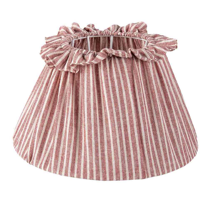 Clayre &amp; Eef - Lampenschirm Red Stripes ohne Schleife Durchmesser: 22 cm