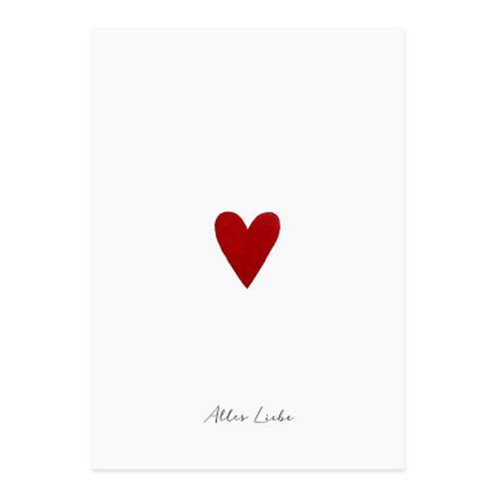 Eulenschnitt - Postkarte Herz Alles Liebe