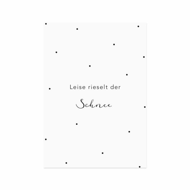 Eulenschnitt - Postkarte Leise Rieselt der Schnee