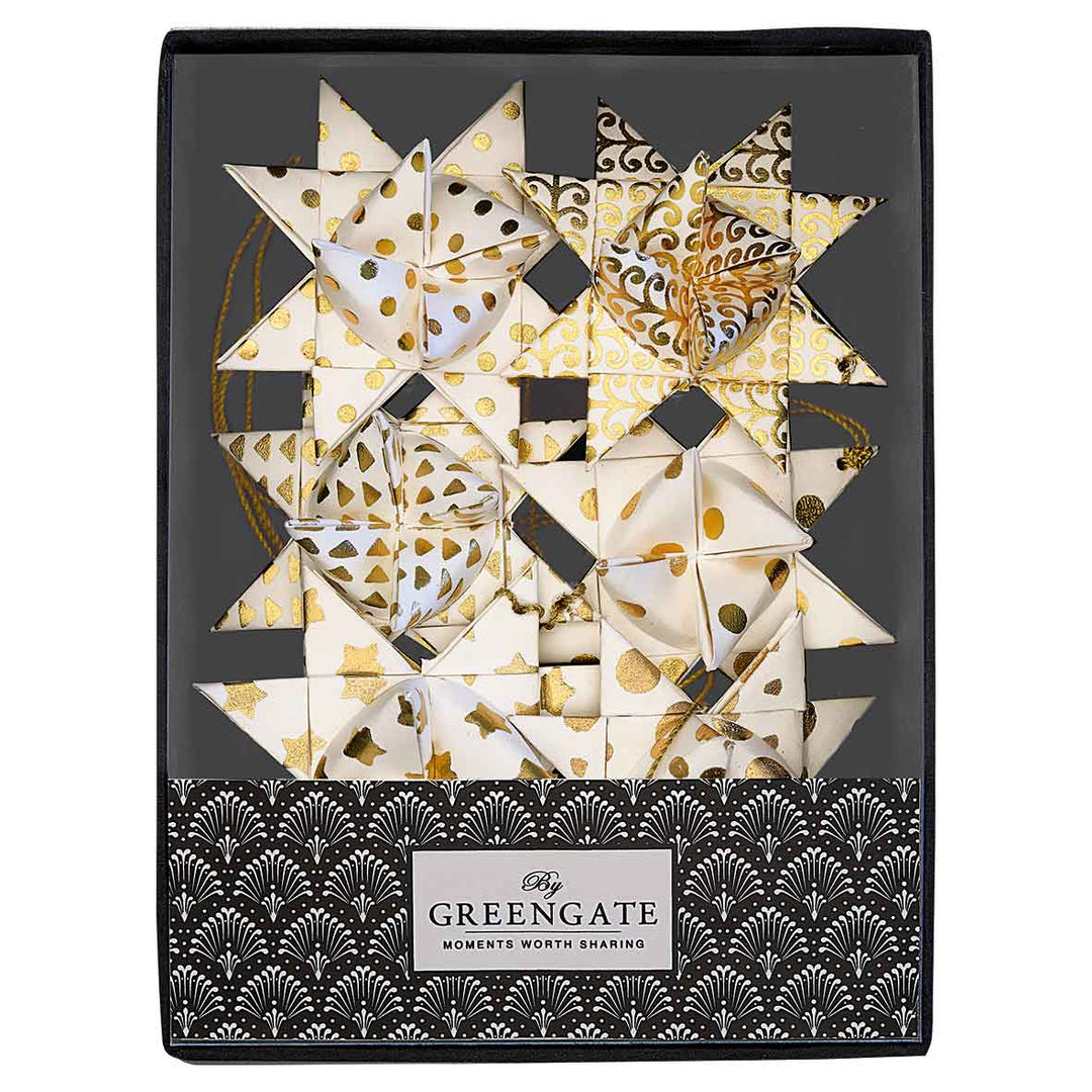 GreenGate - Christmas Papiersterne Origami Set in gold