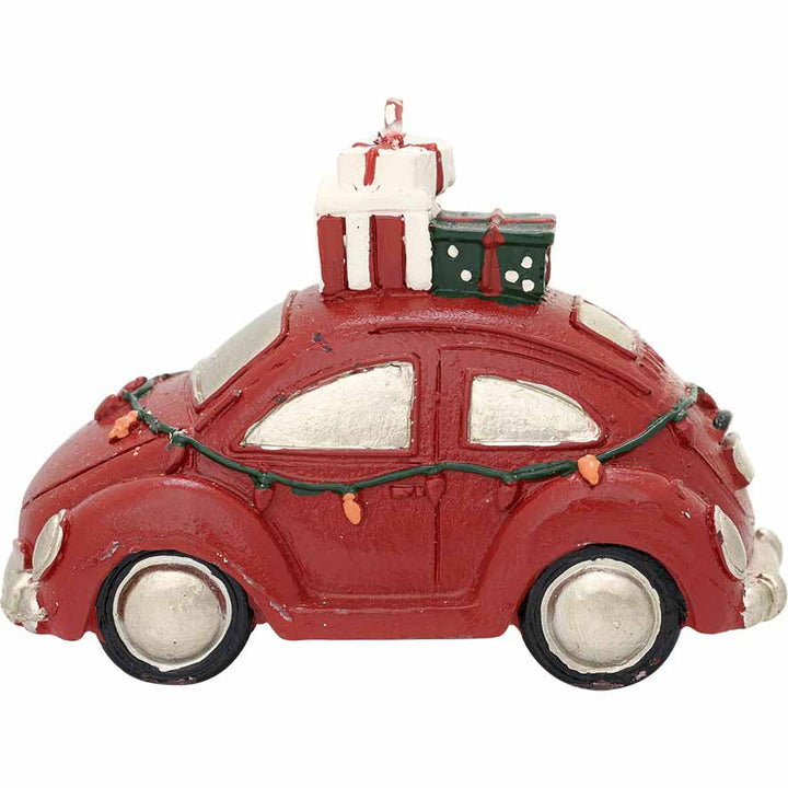 GreenGate - Kerze Christmas Car Auto mit Geschenken red small