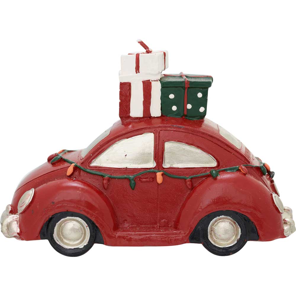 GreenGate - Kerze Christmas Car Auto mit Geschenken red