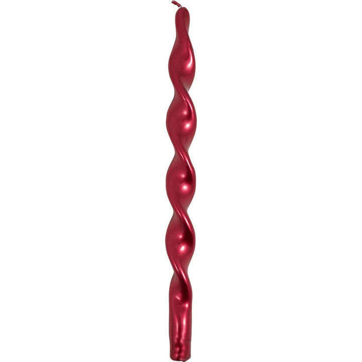 GreenGate - Kerze Twisted dark red large 36 cm 2er-Set