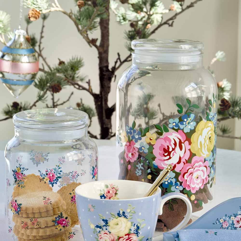 greengate aufbewahrung GreenGate Augusta Aufbewahrungsglas – florale Vorratsdose 1,2 L – Alsaba