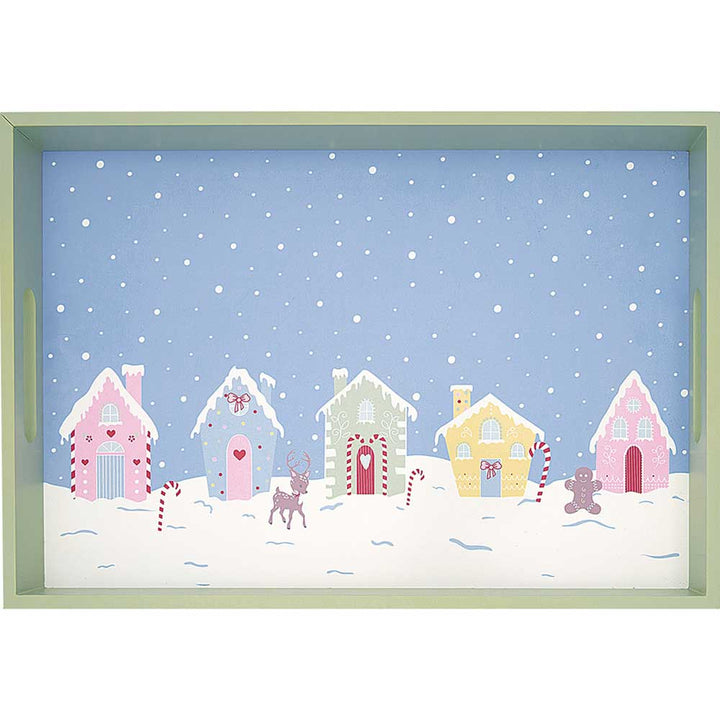 GreenGate - Laura homes Tablett dusty blue large