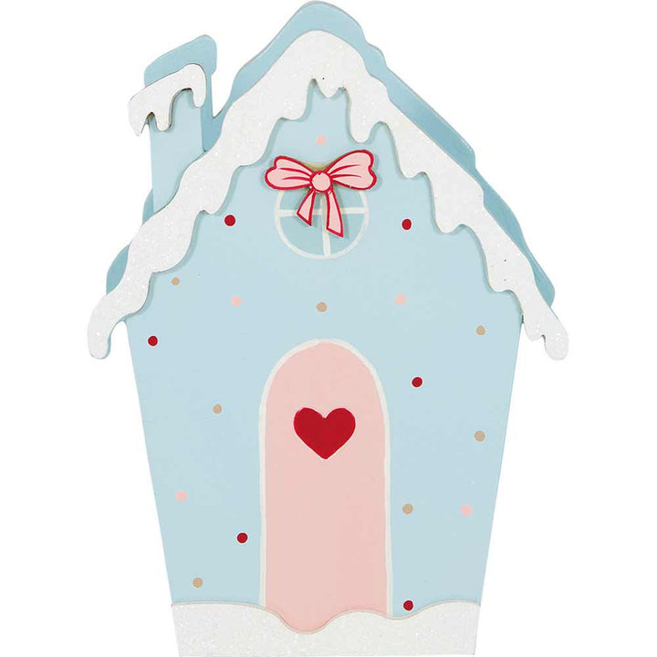 GreenGate - Laura Weihnachtshaus aus Holz pale blue medium