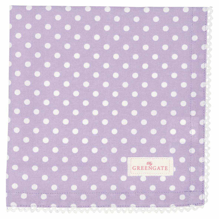 GreenGate - Spot Stoffserviette mit Spitze lavendar