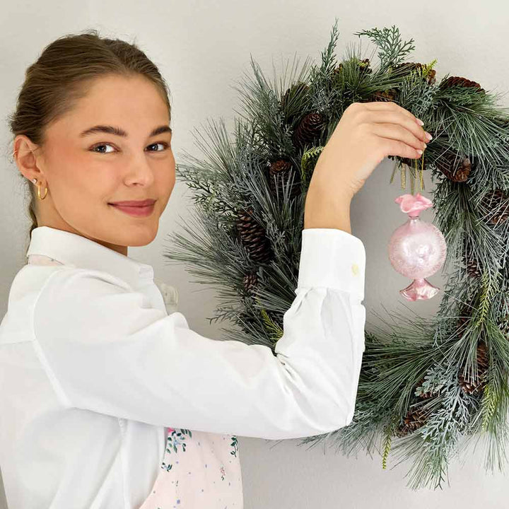 GreenGate - Weihnachtsanhänger Bonbon pale pink xlarge