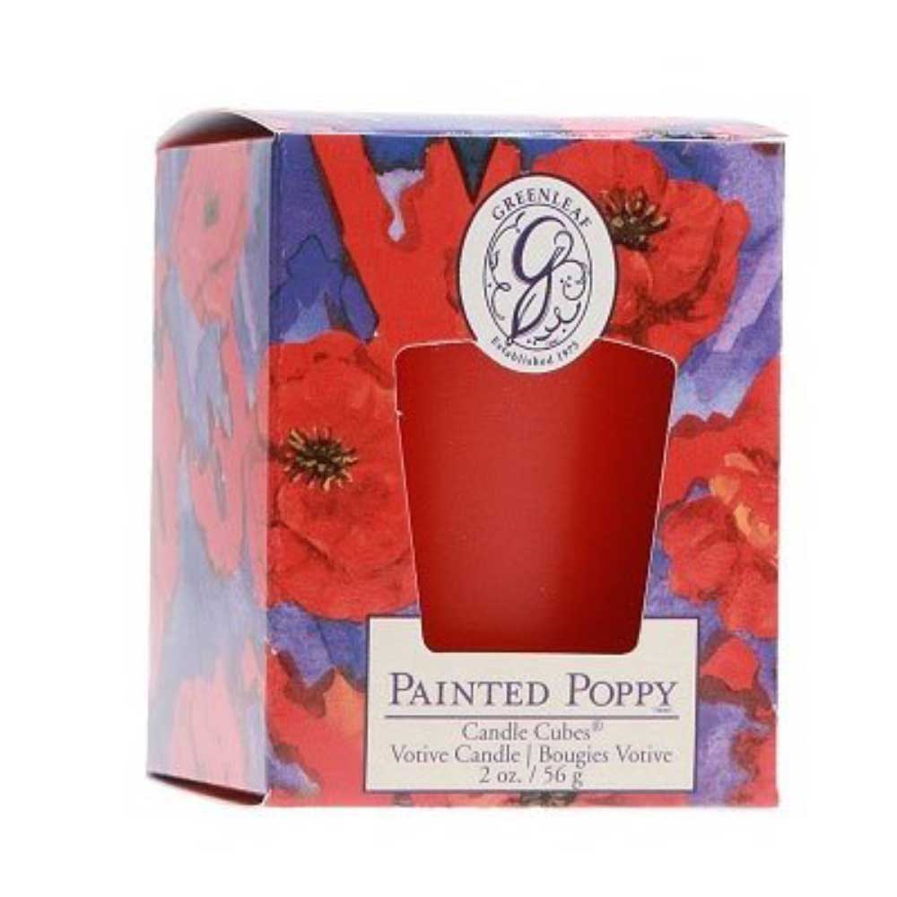 Greenleaf - Painted Poppy Candle Cube