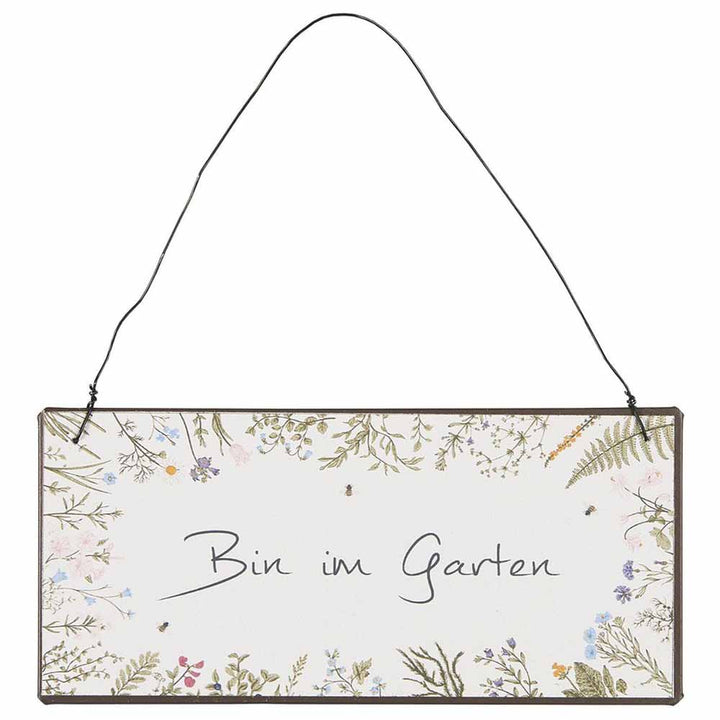 Ib Laursen - Metallschild Bin im Garten Flowers