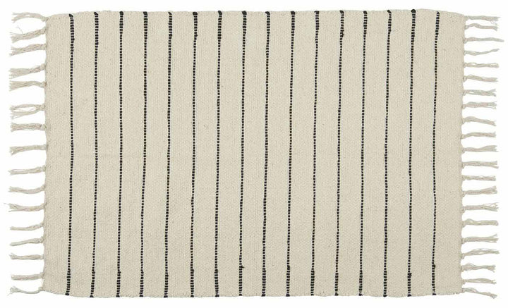 Ib Laursen - Teppich mit schwarzen Streifen klein