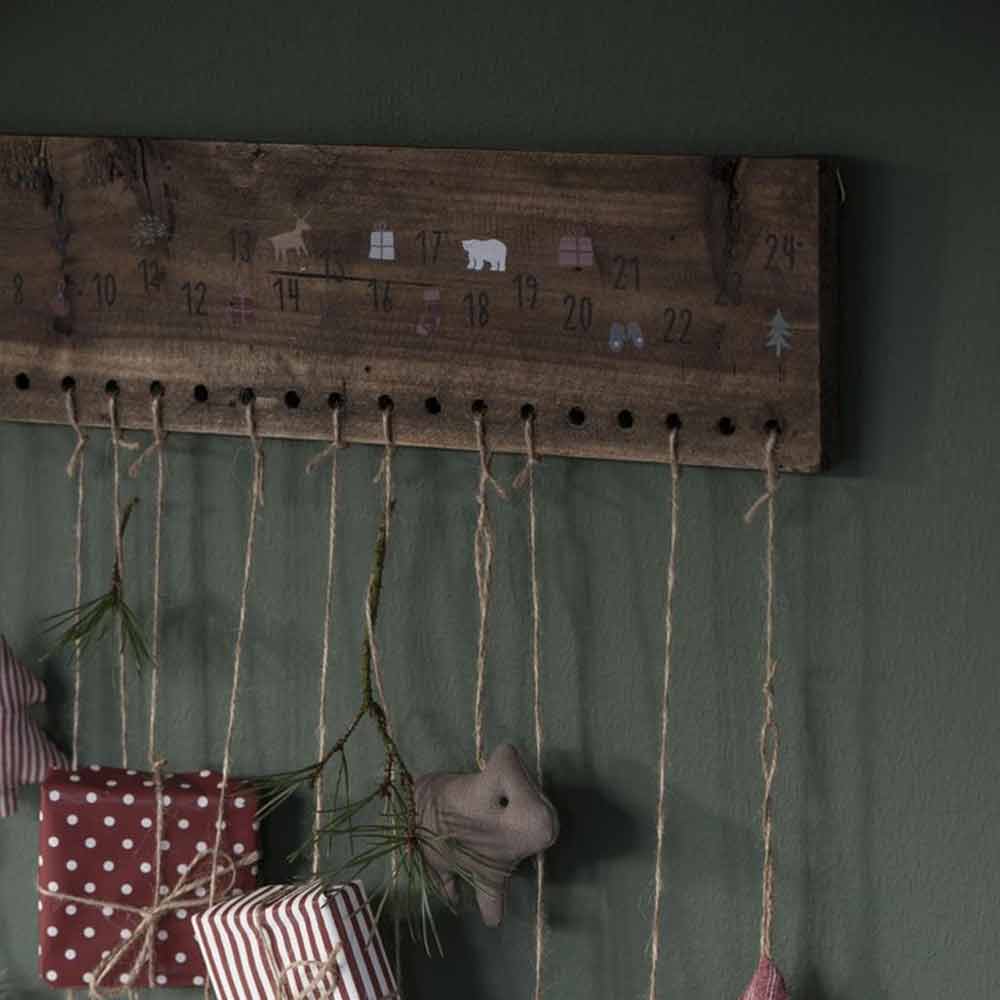 Ib Laursen - Holzschild Weihnachtskalender 1-24 zum Aufhängen