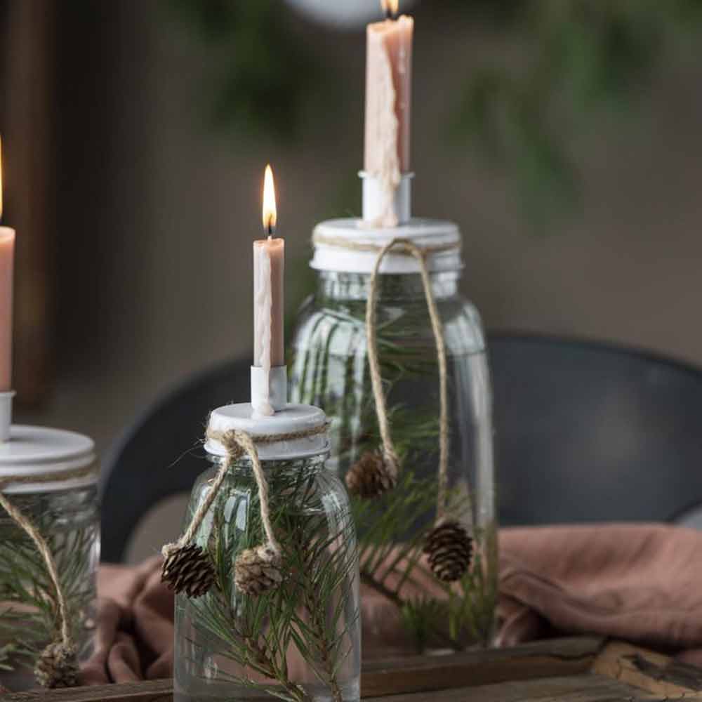 Ib Laursen Kerzenhalter Weiß – schlankes Glas & Charme – Alsaba