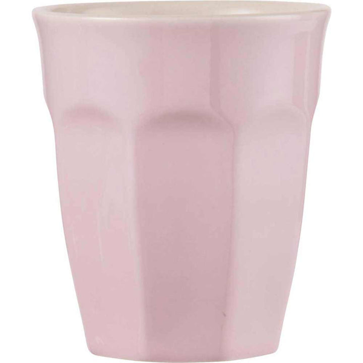 Ein einfacher rosa Ib Laursen - Cafe Latte Becher Mynte mit leicht konischer Form und glatter Oberfläche.