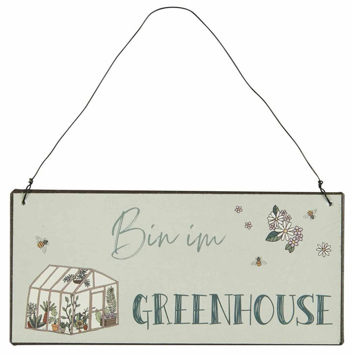Ib Laursen - Metallschild Bin im Greenhouse