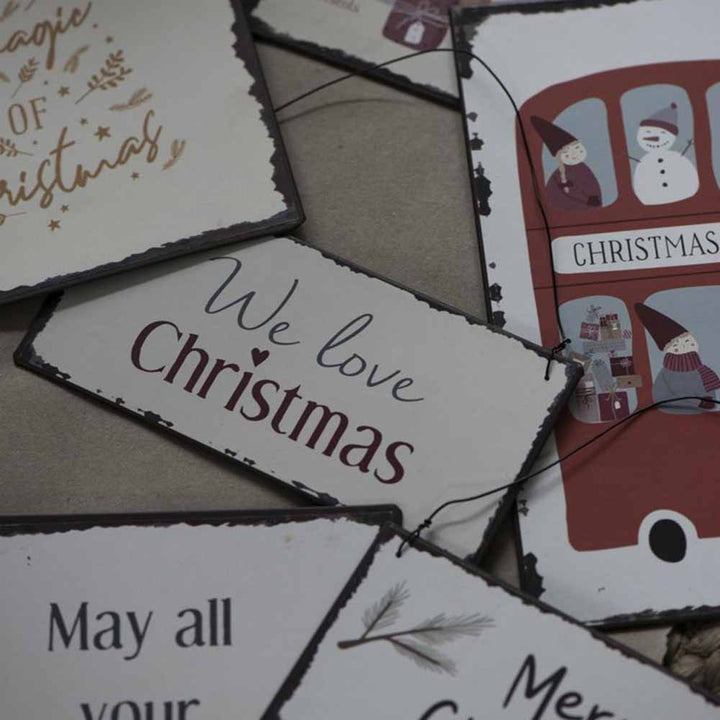 Ib Laursen - Metallschild We love Christmas
