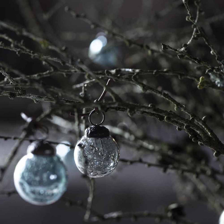 Ib Laursen - Tüte mit 8 gleichen Weihnachtskugeln mini klar