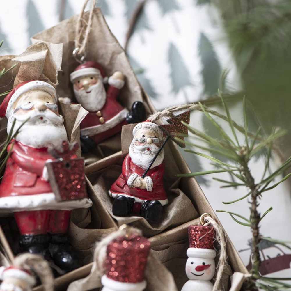 Ib Laursen - Tannenbaumschmuck Weihnachtsmann mit Glitterbaum