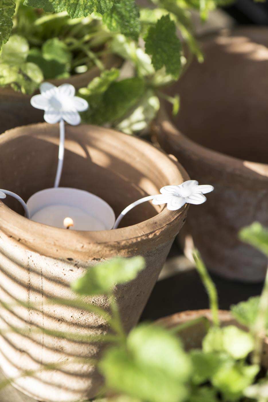 Ib Laursen - Teelichthalter Flower weiß