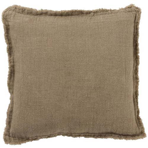 Leinenkissen braun – J-Line 50x50 cm – Alsaba