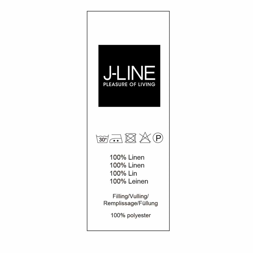 J-Line - Kissen Verwaschen Leinen Rosa 45 x 45 cm