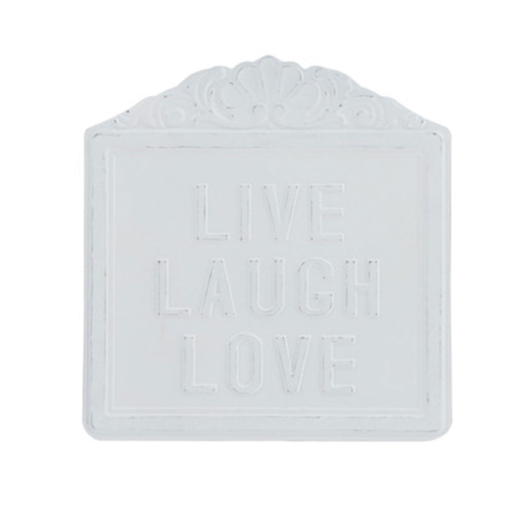 J-Line - Metallschild Live Laugh Love