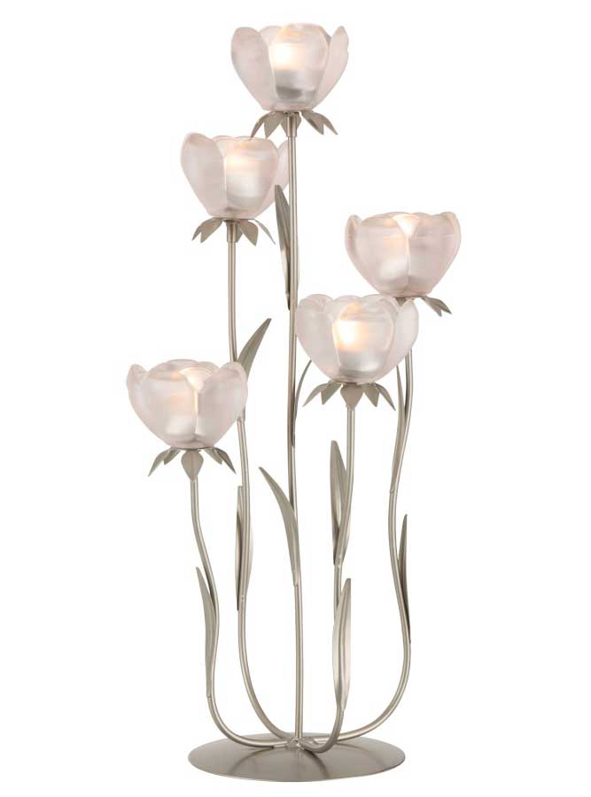 J-Line - Windlicht Blume auf Fuß 5 Leuchten