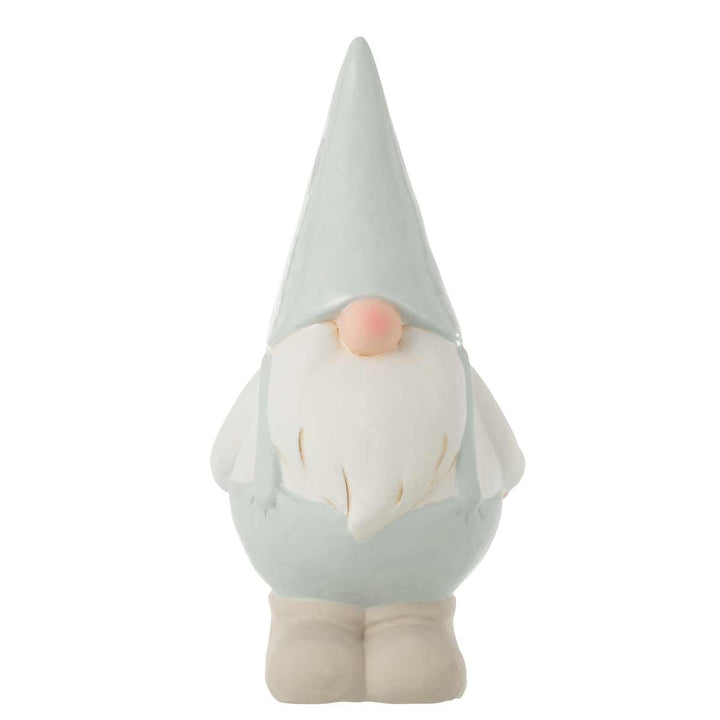 J-Line - Zwerg Keramik weiß-hell blau 30 cm