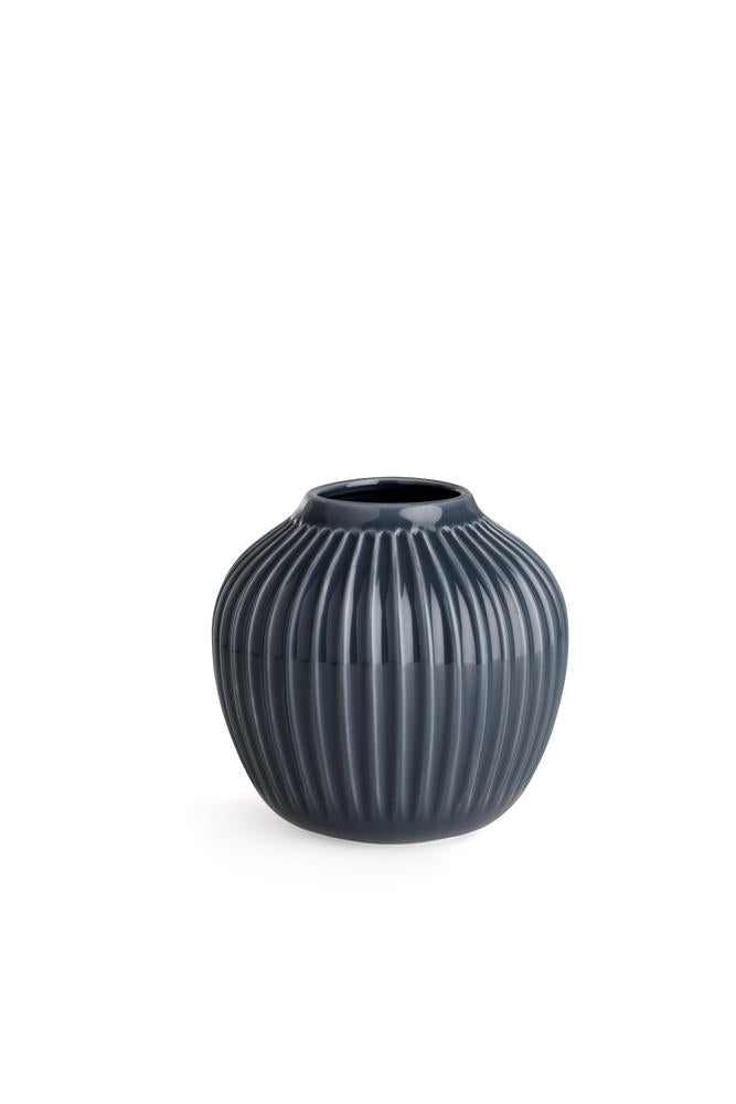 Kähler - Hammershøi Vase anthrazit grau Höhe 12,5 cm