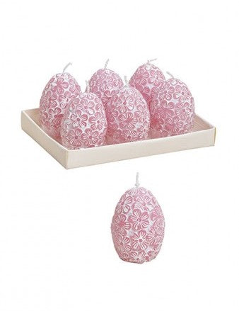 Osterkerzen-Eier 6er-Set pink